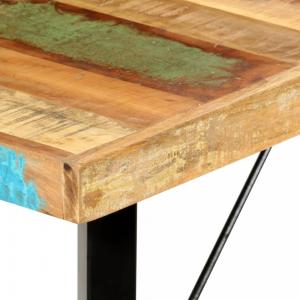 Barový stôl masívne drevo / oceľ Dekorhome Recyklované drevo #3 small