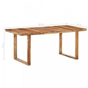 Jedálenský stôl masívne drevo Dekorhome 160x80x76 cm #1 small