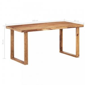 Jedálenský stôl masívne drevo Dekorhome 160x80x76 cm #2 small