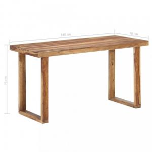 Jedálenský stôl masívne drevo Dekorhome 160x80x76 cm #3 small