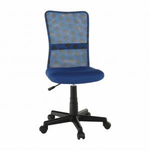 TEMPO KONDELA Gofy detská stolička na kolieskach modrá / vzor / čierna #2 small
