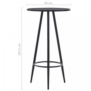 Barový stôl Ø 60cm Dekorhome Čierna #3 small
