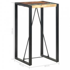 Barový stôl hnedá / čierna Dekorhome 60x60x110 cm #1 small
