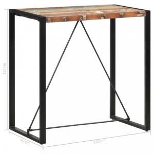 Barový stôl hnedá / čierna Dekorhome 110x60x110 cm #2 small