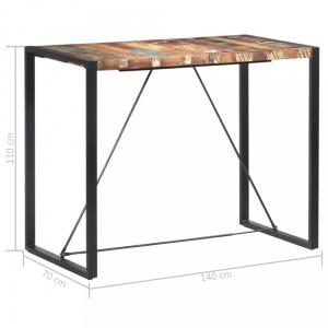Barový stôl hnedá / čierna Dekorhome 110x60x110 cm #3 small