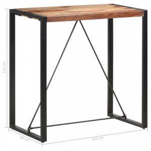 Barový stôl hnedá / čierna Dekorhome 110x60x110 cm #2 small