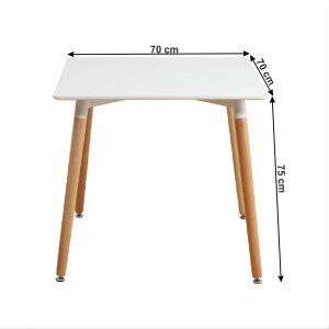 Jedálenský stôl 70x70 DIDIER NEW 2 biela / buk Tempo Kondela #1 small