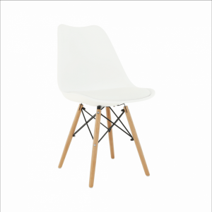 Jedálenská stolička KEMAL NEW ekokoža / plast / drevo Tempo Kondela Biela
