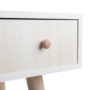 Toaletný stolík s taburetom biela / drevo #3 small