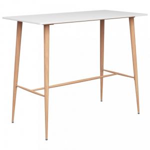 Barový stôl MDF / kov Dekorhome Biela #1 small