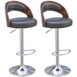 Barové stoličky 2 ks umelá koža / drevo / kov Dekorhome Čierna #1 small