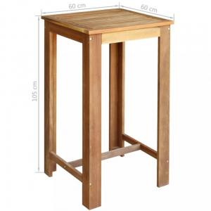 Barový stôl hnedá Dekorhome 60x60 cm #2 small