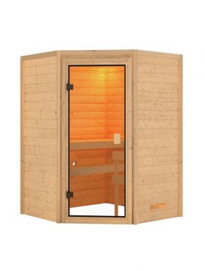 Interiérová fínska sauna 146 x 146 cm Dekorhome #2 small