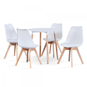 Jedálenský stôl ELCAN biela / buk Tempo Kondela #2 small