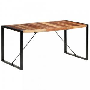 Jedálenský stôl masívne drevo / kov Dekorhome 160x80x75 cm #1 small
