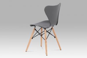 Jedálenská stolička CT-742 plast / drevo Autronic Sivá #2 small