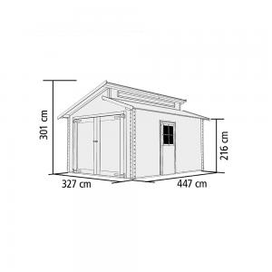Drevená garáž 327 x 447 cm smrek Dekorhome #3 small