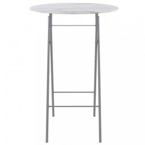 Skladací barový stôl 80 cm biela / strieborná Dekorhome #1 small