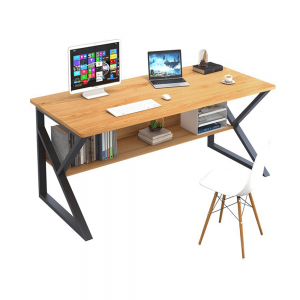 Pracovný stôl s policou TARCAL buk / čierna Tempo Kondela 80x40 cm #1 small