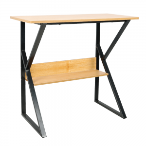 Pracovný stôl s policou TARCAL buk / čierna Tempo Kondela 100x60 cm #3 small