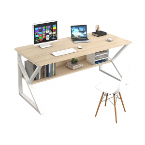 Pracovný stôl s policou TARCAL dub / biela Tempo Kondela 80x40 cm #1 small