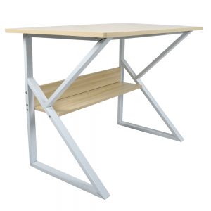 Pracovný stôl s policou TARCAL dub / biela Tempo Kondela 80x40 cm #3 small