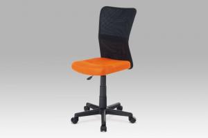 Detská kancelárska stolička KA-2325 látka / plast Autronic Oranžová