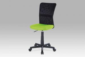 Detská kancelárska stolička KA-2325 látka / plast Autronic Zelená