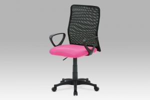Kancelárska stolička KA-B047 látka / plast Autronic Ružová