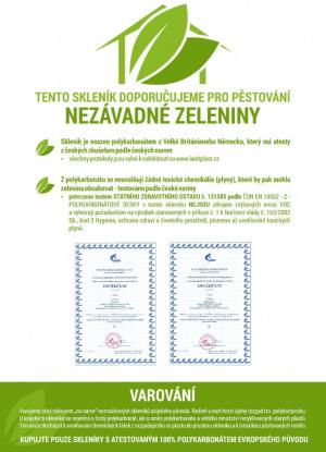 Skleník k stene IDA 7800 polykarbonát strieborný Dekorhome Polykarbonát 6 mm #2 small