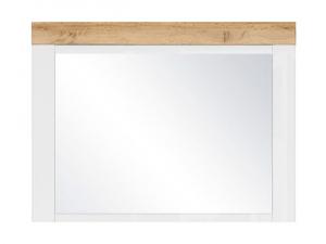 BRW Zrkadlo: HOLTEN - LUS Farba: biela/dub wotan/biely lesk