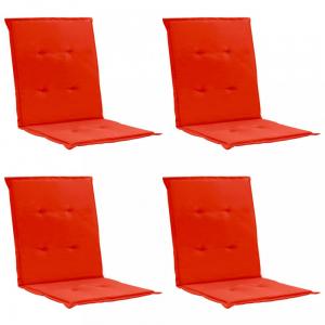 Podušky na záhradné stoličky 4 ks Dekorhome Červená