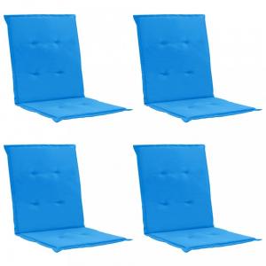 Podušky na záhradné stoličky 4 ks Dekorhome Modrá