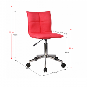 TEMPO KONDELA Kancelárska stolička, červená, CRAIG #1 small