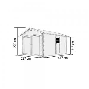 Drevená garáž 297 x 447 cm smrek Dekorhome #3 small