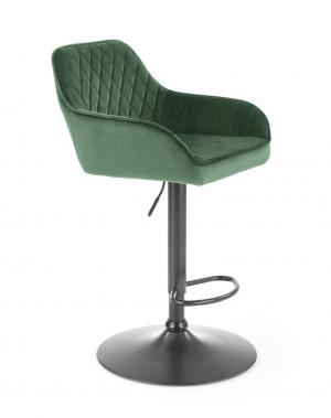 Barová stolička H103 zamat / kov Halmar Tmavo zelená #1 small
