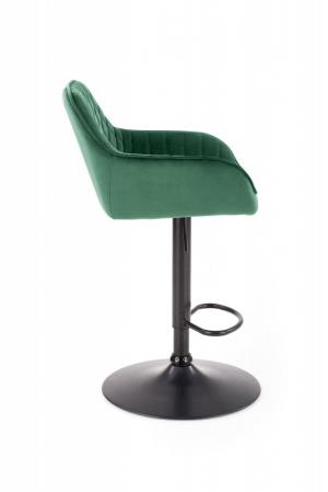 Barová stolička H103 zamat / kov Halmar Tmavo zelená #3 small