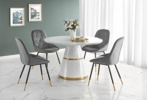 Jedálenský stôl VEGAS biela / zlatá Halmar