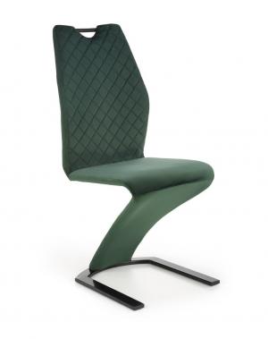 Jedálenská stolička K442 zamat / kov Halmar Tmavo zelená