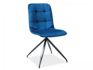 Signal Jedálenská stolička Texo Velvet Farba: Modrá