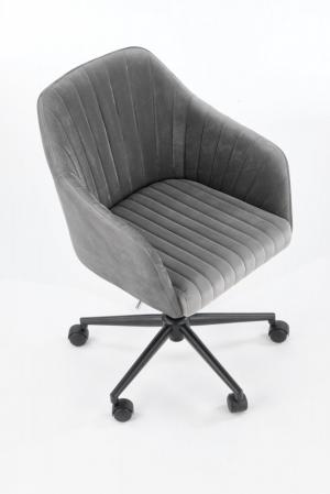 Kancelárska stolička FRESCO zamat / plast Halmar Sivá #2 small