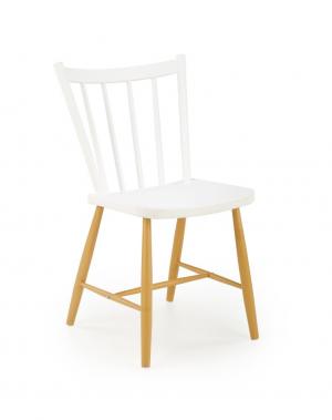 Jedálenská stolička K419 biela / prírodná Halmar