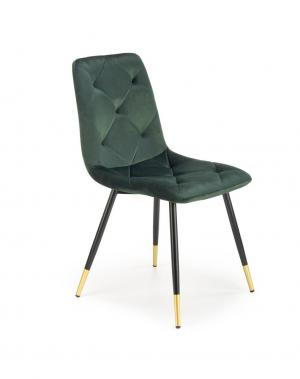 Jedálenská stolička K438 zamat / kov  Halmar Tmavo zelená