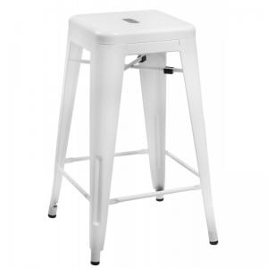 ArtD Barová stolička Paris 75cm inšpirovaná Tolix biela
