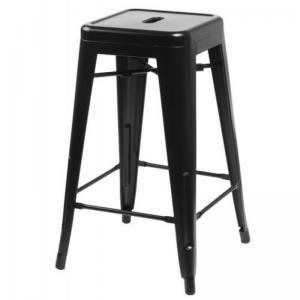ArtD Barová stolička Paris 75cm inšpirovaná Tolix čierna