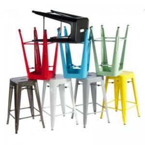 ArtD Barová stolička Paris 66cm inšpirovaná Tolix červená #2 small