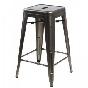ArtD Barová stolička Paris 66cm inšpirovaná Tolix metalická