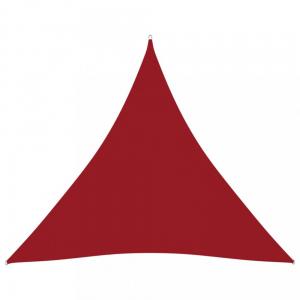 Tieniaca plachta trojuholníková 4x4x4 m oxfordská látka Dekorhome Červená