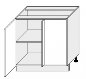 ArtExt Kuchynská skrinka spodná, D13U Forli Farba korpusu: Biela