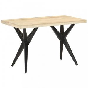 Jedálenský stôl masívne drevo / oceľ Dekorhome 140x70x76 cm #2 small